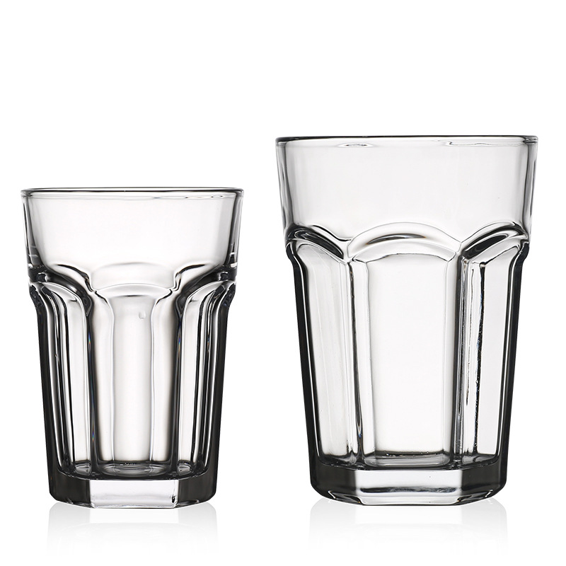 Jingjia Creative Hexagonal Fujia Cup Transparent Glass Beer Mug, Large Capacity Craft Draft Beer Cup wholesale with LOGO printing Item Picture