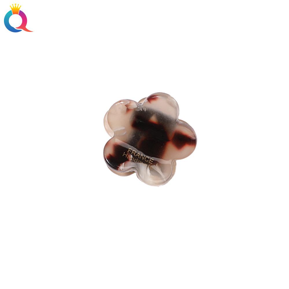 Qiyue Cross-border Korea Acetic Acid France Gold Label Small Flower Grab Clip, bangs side Clip, headwear and hair clip wholesale Item Picture