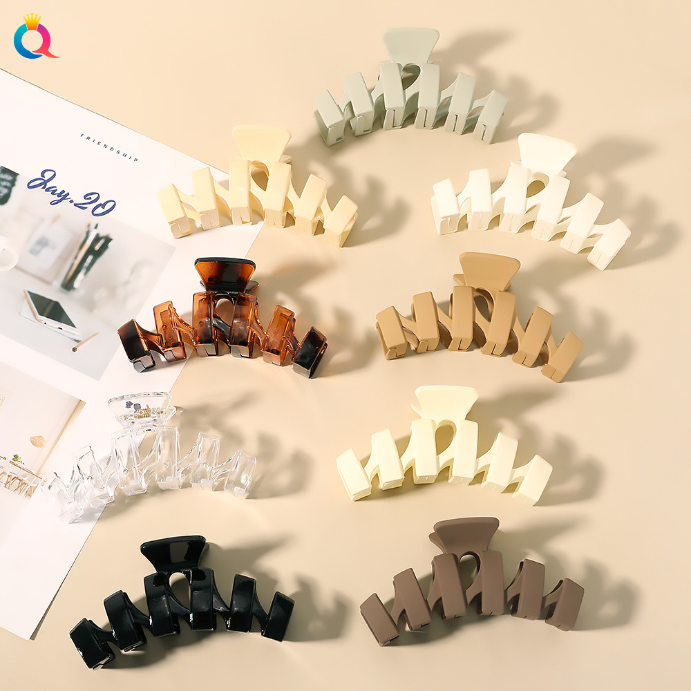 Qiyue Cross-border Yiwu Hair clips, coil hair grippers, simple shark clips, large wavy hair grippers, hair accessories wholesale full figure