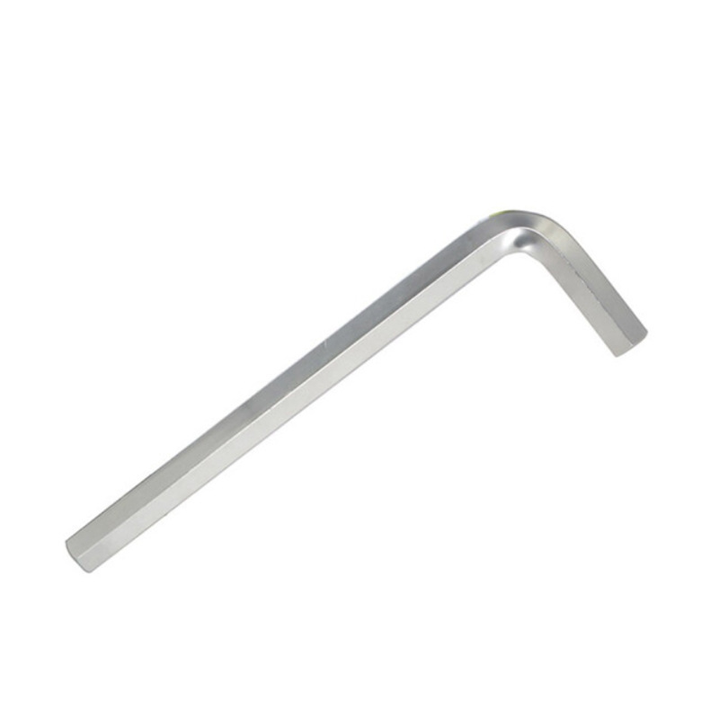 45# steel L-shaped hex socket wrench, nickel-plated extended hex socket wrench, flat head 7-shaped hex socket wrench, hardware tools Specification drawing