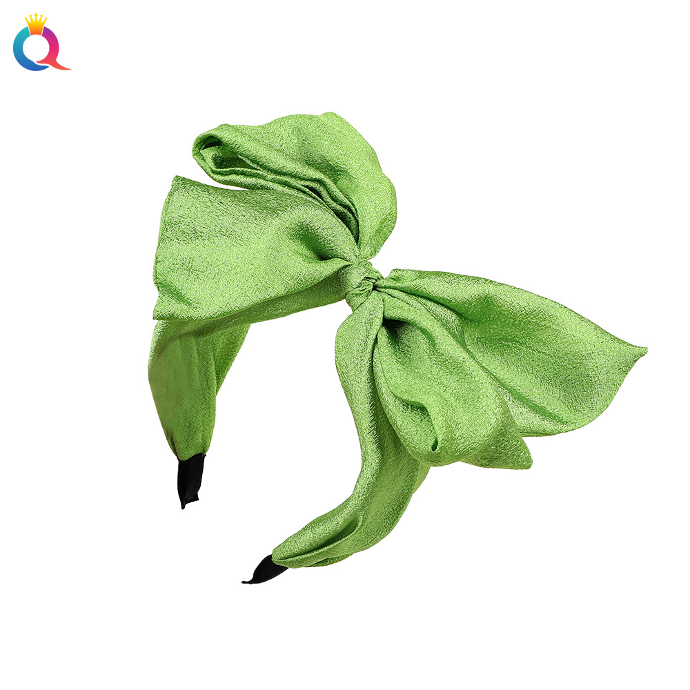 Qiyue Xiaoxiangfeng large bow hair band with a high-end feel, wide edge for washing face, women's high head top hair band wholesale Item Picture