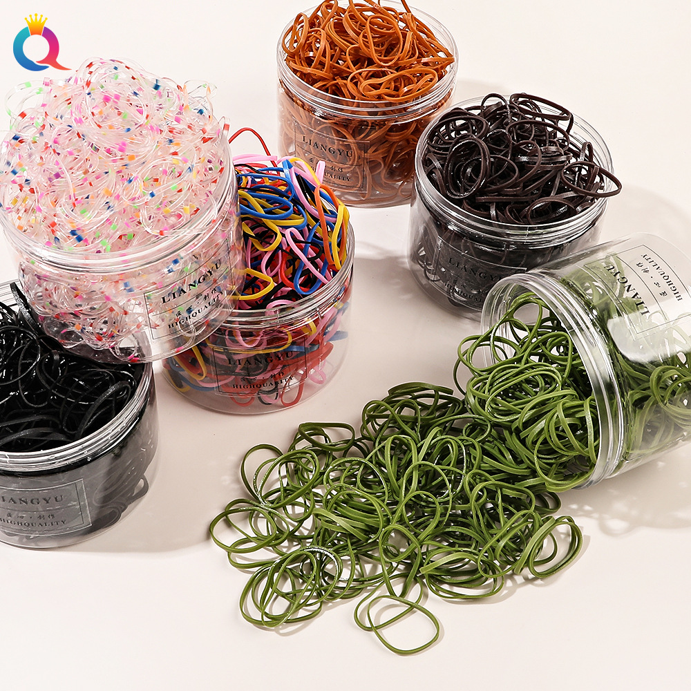 Qiyue disposable rubber band thickened and enlarged hair band, hair tie, strong pulling, no breakage, no damage to hair, hair tie wholesale details Picture