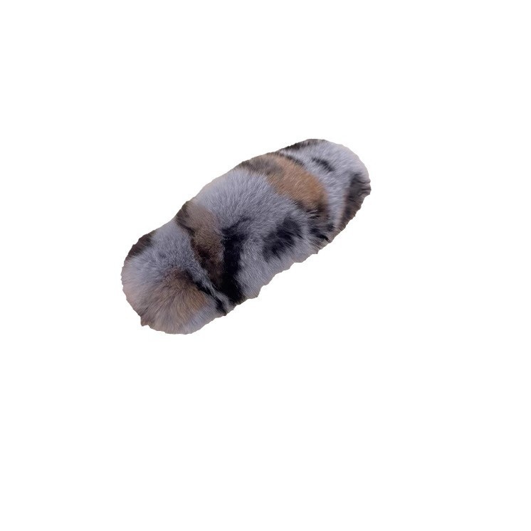 Fluffy and voluminous ~ High-end style rabbit fur hair clip for women 2025 New large duckbill clip updo hair clip Item Picture