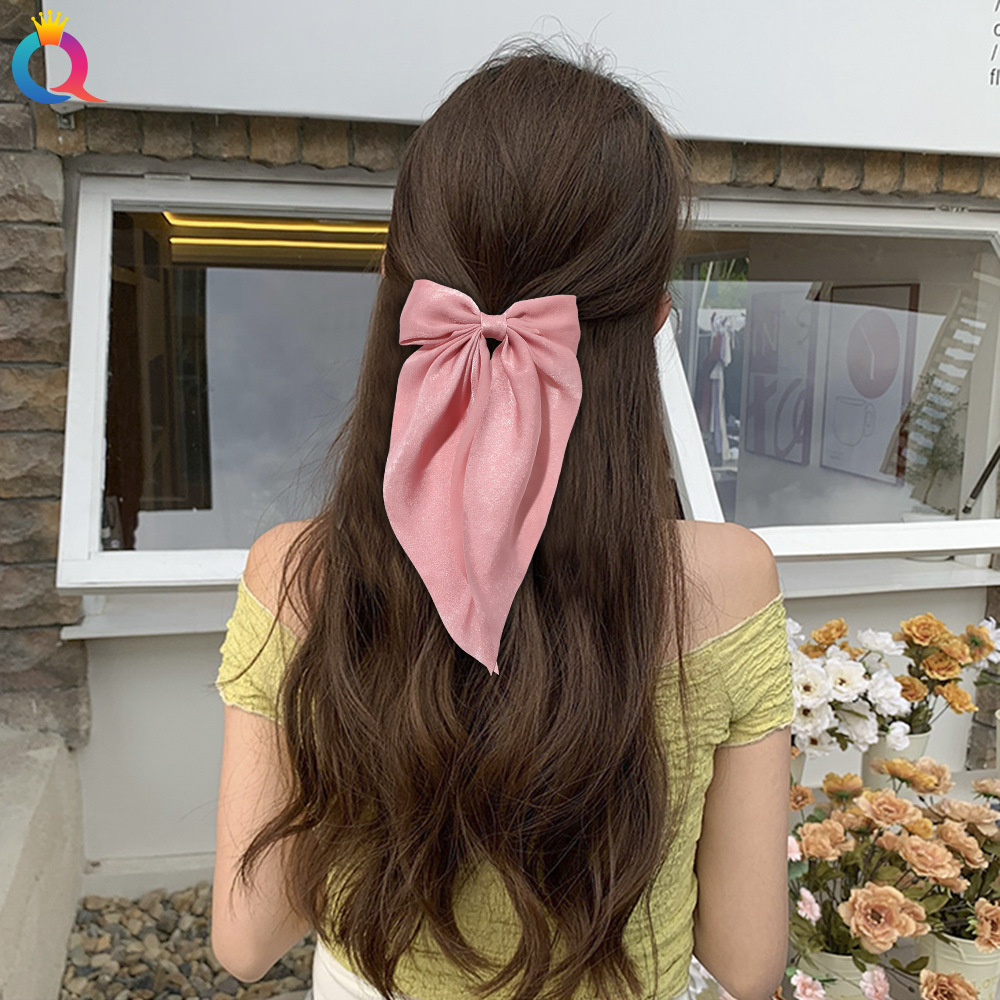 Qiyue Korean velvet bow leather band, simple solid color ribbon, elegant French hair tie, ponytail hair tie Specification drawing