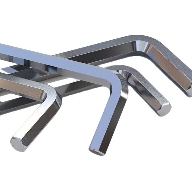 Factory stock of 2mm to 6mm hex socket wrenches, 45 steel nickel-plated hex socket wrenches, L-shaped hex socket wrenches Item Picture