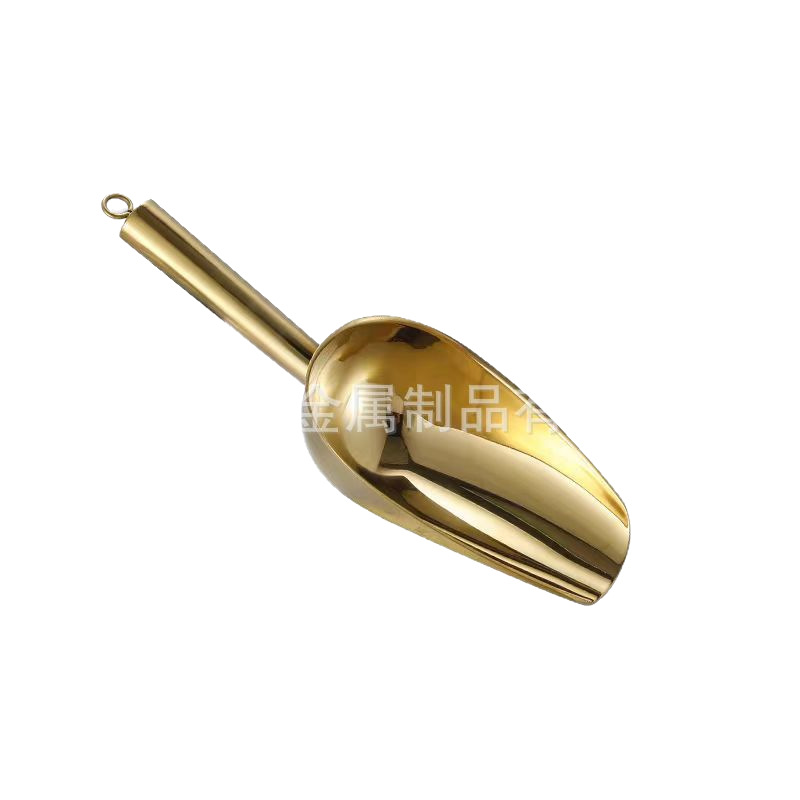 Thickened stainless steel ice spatula for popcorn, flour, rice, feed, dried fruits, tea and milk tea shops, commonly used food spatula Item Picture