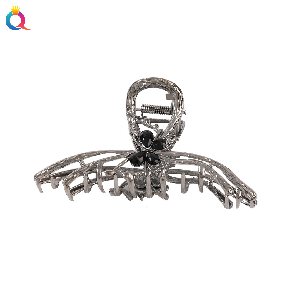 Qiyue Cross-border High-end metal hair clips, back head clips, updo hair clips, large shark clips, hair accessories wholesale Item Picture