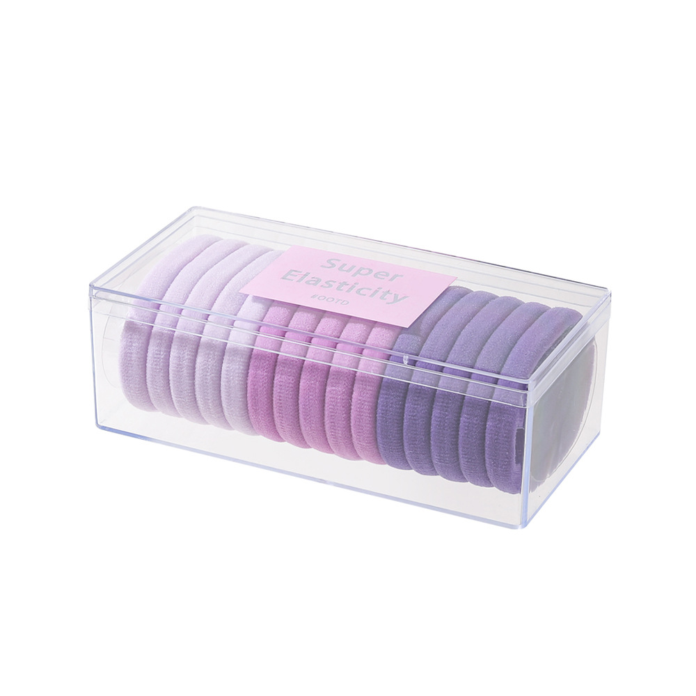 Qiyue Cross-border Box hair bands, high appearance level towel bands, high elasticity rubber bands, women's hair ties, hair accessories wholesale Item Picture