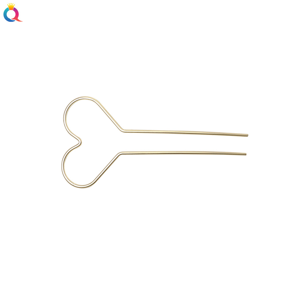 Qiyue's simple and elegant metal U-shaped hairpin is a perfect accessory for a girl's updo at the back of her head. It's a sweet hairpin and headwear Item Picture