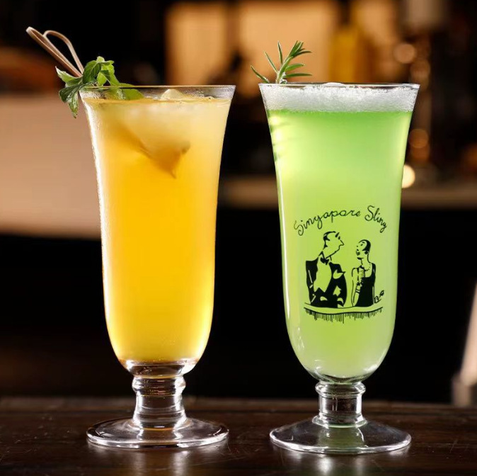 Wholesale and retail of Japanese household crystal tall saucer-shaped champagne glasses, Margarita chicken tail glass Specification drawing