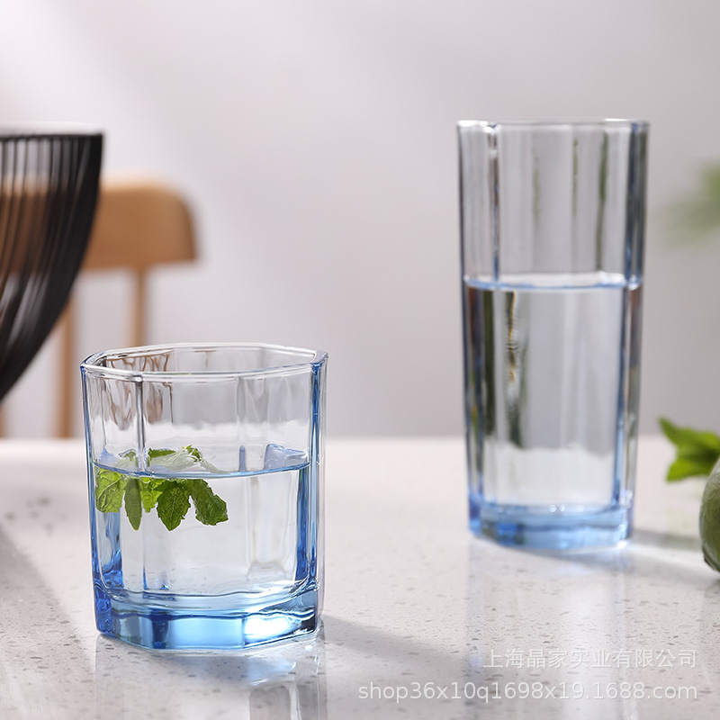 Green Apple Creative Blue Crystal Color Water Cup, Whisky Glass Cup, Glass Juice Cup, Foreign wine set wholesale set Item Picture
