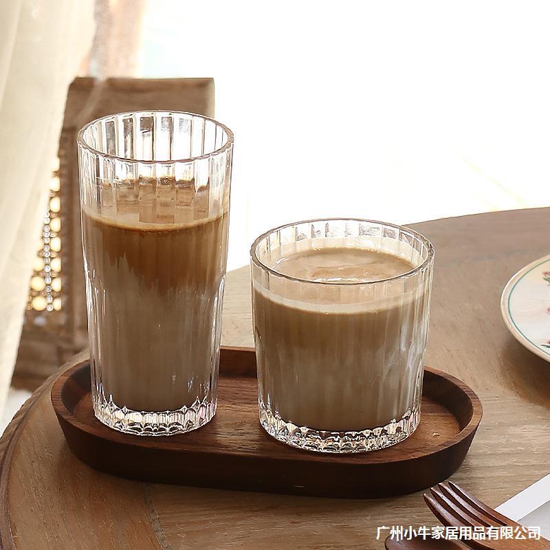 Glass cups, household water cups, women's juice cups, milk cups, transparent coffee milkshake cups, cold drink cups, milk tea cups Application Scenario