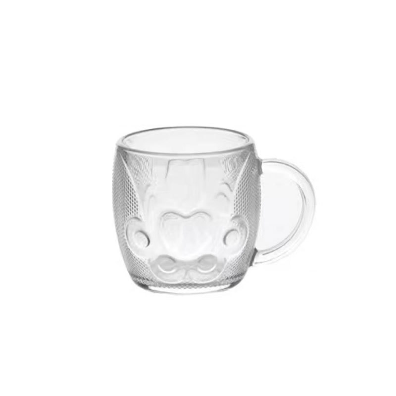Creative cat paw glass cup, high appearance level drinking cup, light luxury high-end milk and juice cup, commercial coffee cup with handle Item Picture