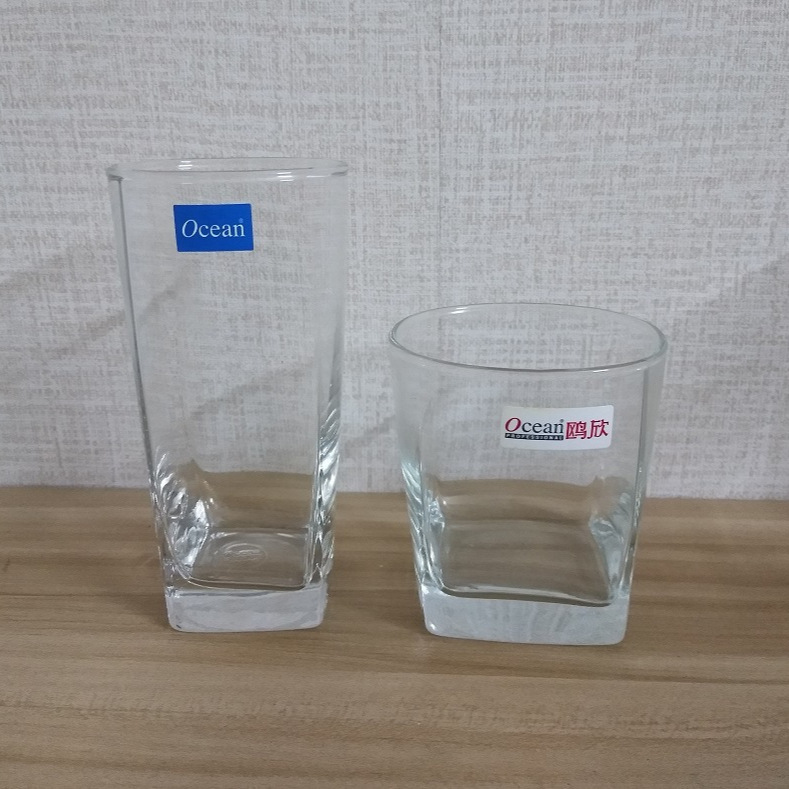 Ocean Ouxin Ocean High white material glass square cups, water cups, whisky cups, spirits cups, beer cups, Lo cups details Picture
