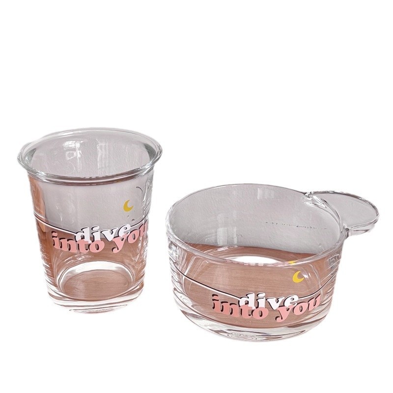 In 2025, make your own girlish heart glass cups, cold brew coffee cups, couple water cups, best friend breakfast cups and milk cups Item Picture