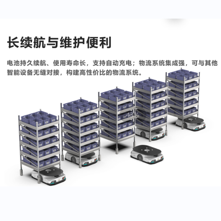 Factory assembly line workbench/lifting roller type AGV material frame material handling vehicle laser navigation unmanned transport vehicle details Picture