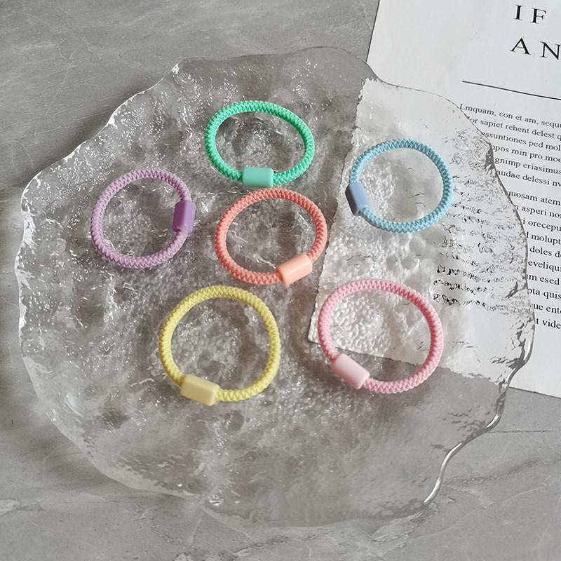 diy high-elasticity hair tie for children, handcrafted hair tie, hair band, candy-colored baby hair tie, rubber band wholesale Application Scenario