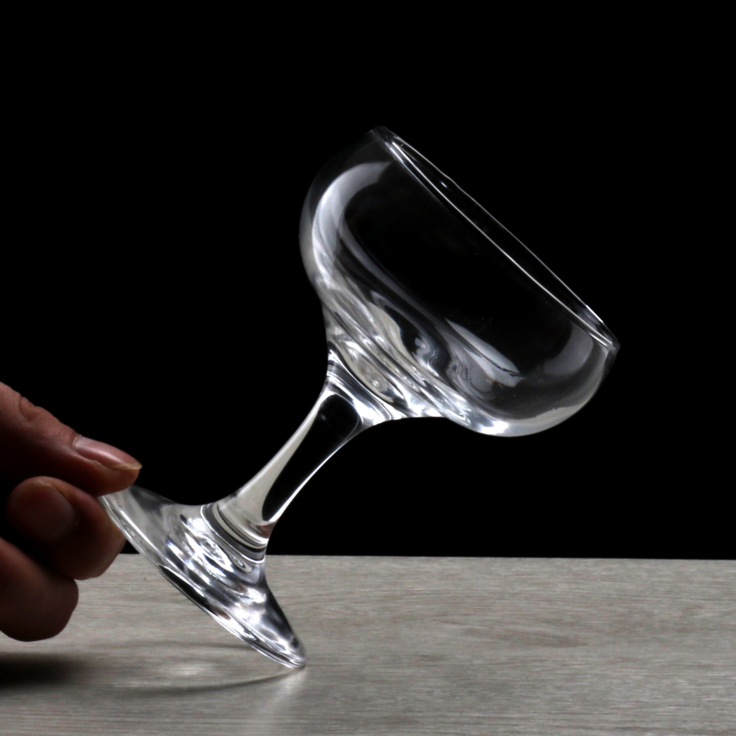 Wholesale of European-style champagne tower cups, saucer-shaped high-footed wedding tower cups, and creative wide-mouted cocktail cups for bars Specification drawing
