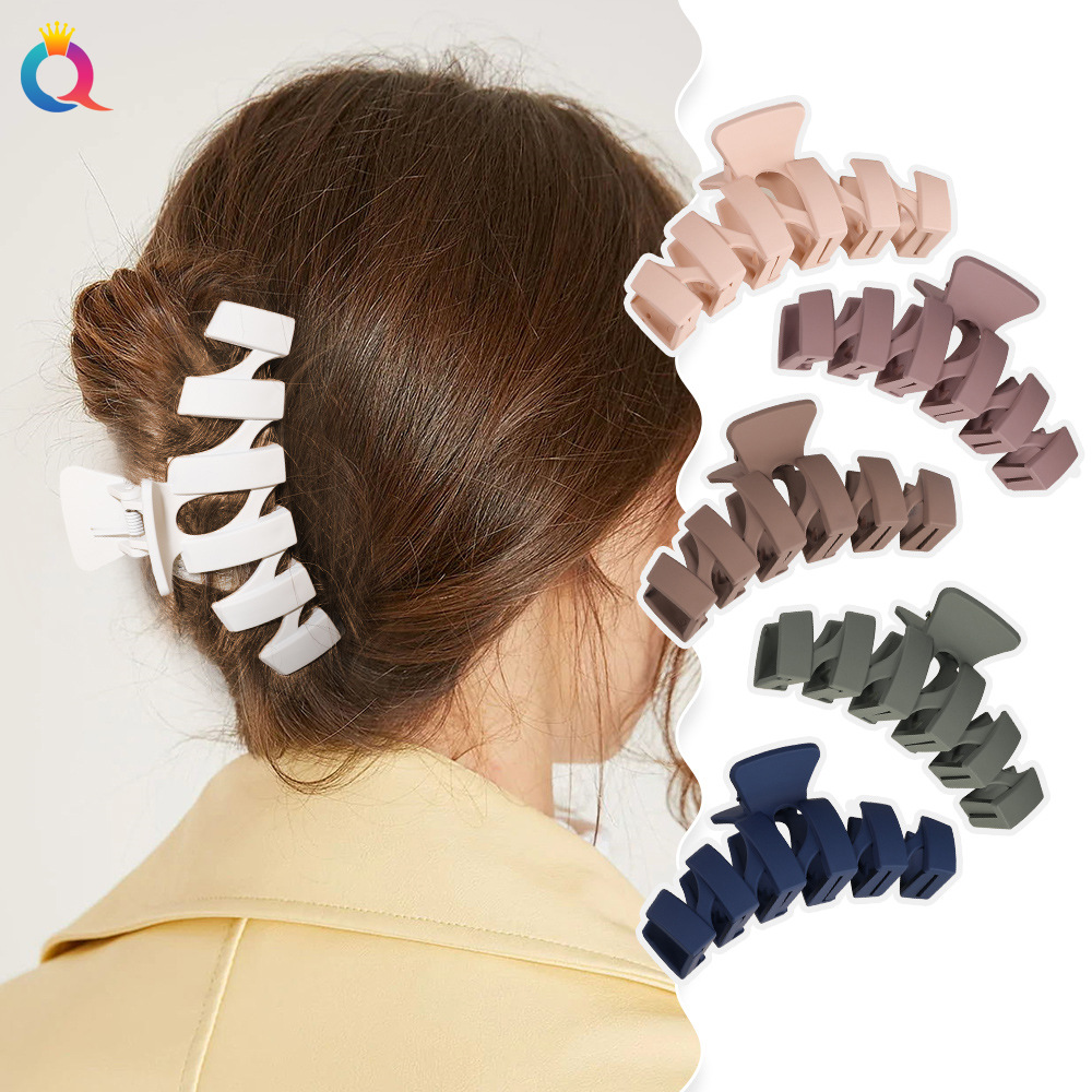 Qiyue Cross-border ins large hair clips, frosted grippers, cute shark clips, updo grippers, children's hair accessories wholesale details Picture