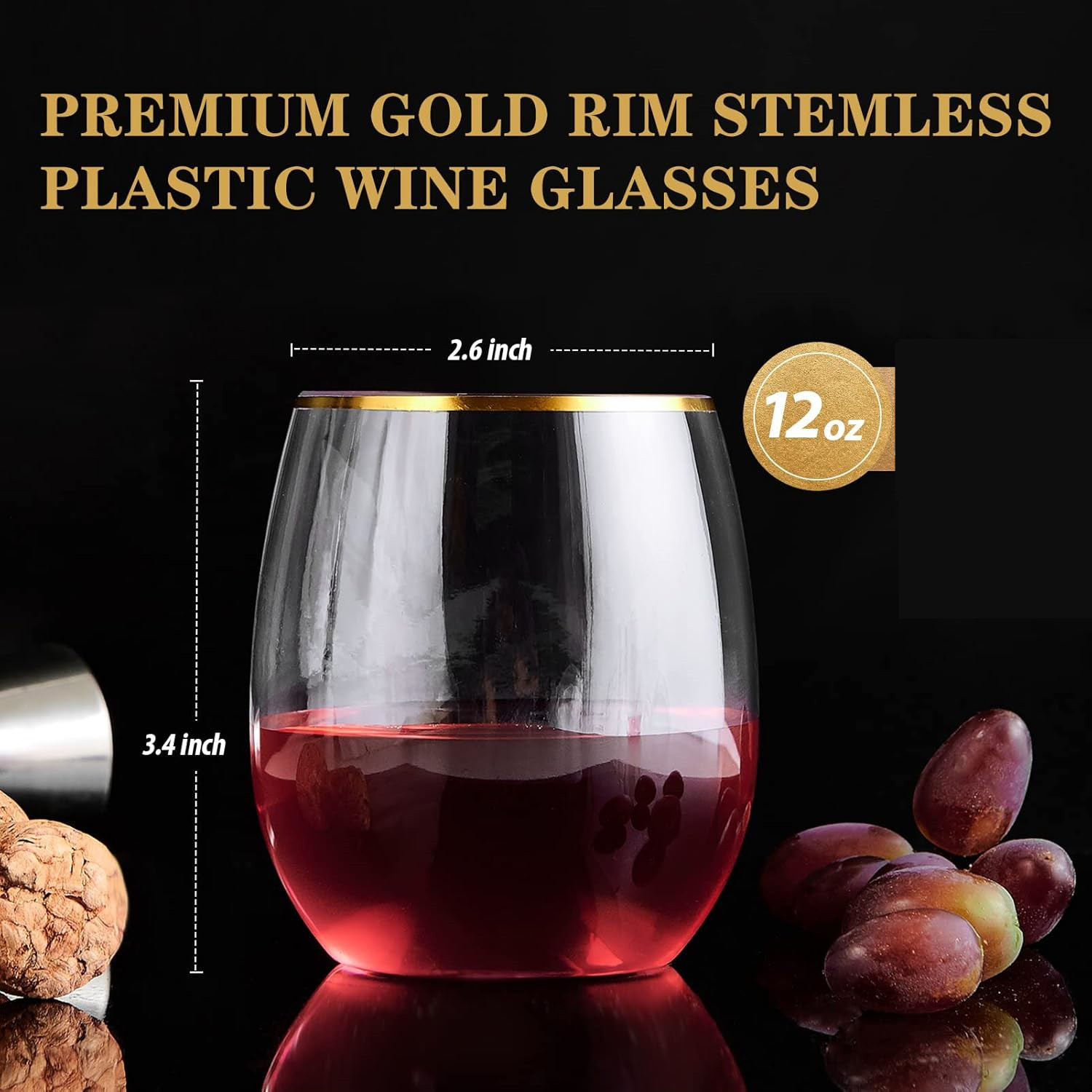 Wholesale pet transparent red wine glasses 350ml, plastic wine glasses, beverage glasses, disposable cold drink glasses 12oz champagne glasses details Picture