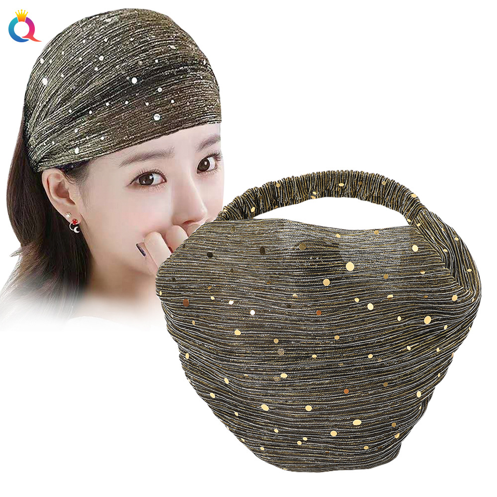 Qiyue Korean white Hair Cover, braid hair band, headscarf, face wash, retro wide edge hair pressing head cover, headband and headaccessory wholesale full figure