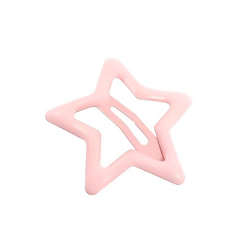 y2k Star Dopamine Hair Clip, Sweet and Cool five-pointed star bb clip, Korean style, ins side bangs hair clip and hair accessory Item Picture
