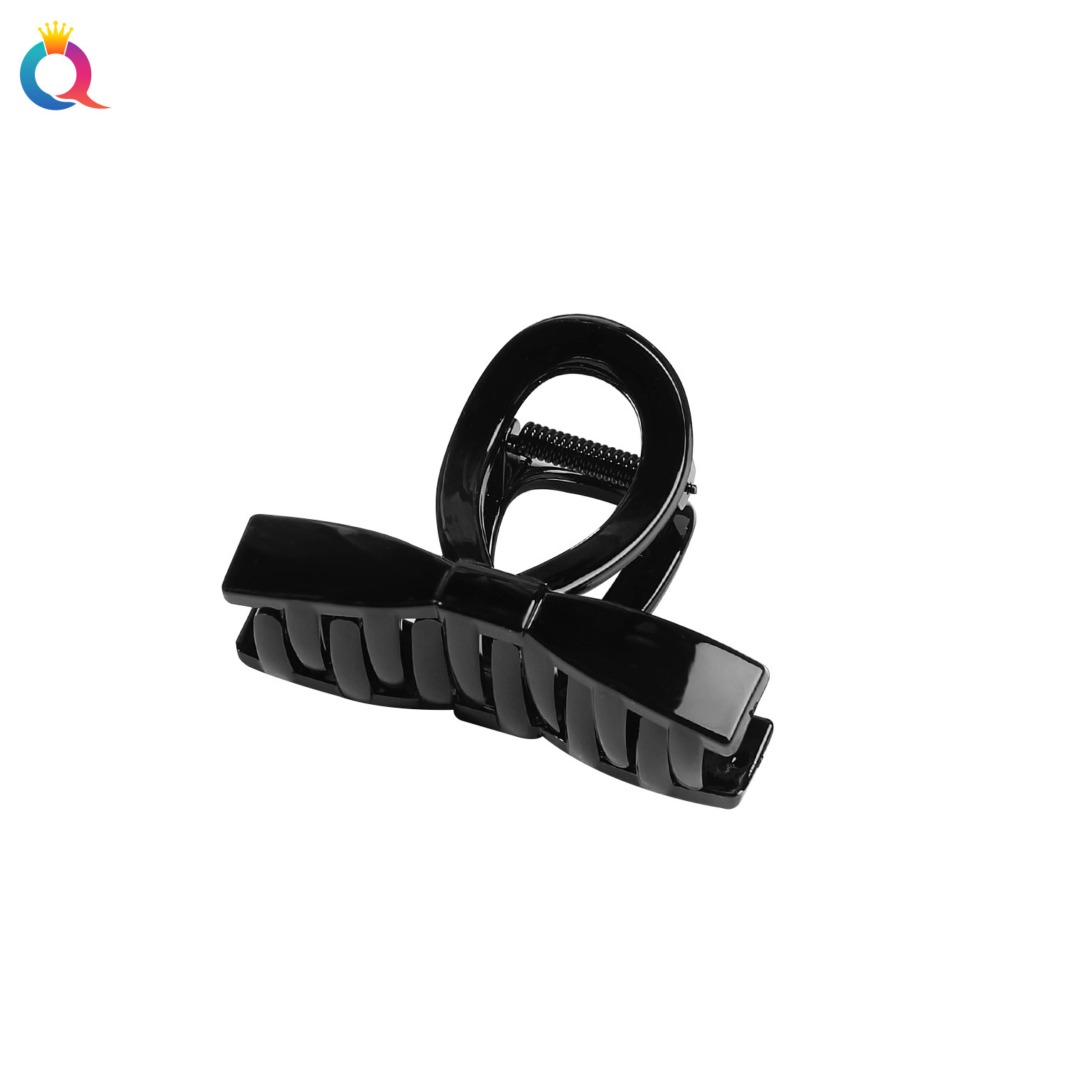 Qiyue Cross-border PC bow tie hair Clip, fashionable bow tie, bun hair clip, back of the head, shark clip hair accessory wholesale Item Picture
