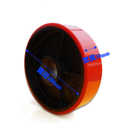 Forklift wheels, Nolli hydraulic vehicle PU load-bearing wheels, polyurethane nylon wheels, manual handling vehicle maintenance parts, wheel axles Specification drawing