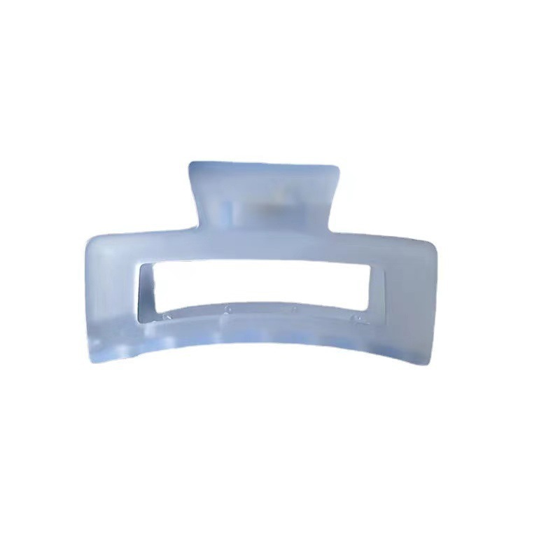 The new Korean style transparent blue hair clip with a matte finish and a high-end feel, a simple and elegant shark clip at the back of the head Item Picture