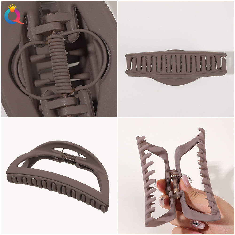 Qiyue Cross-border frosted large hair clips, shark clips, back head curls, hair clips, children's hair accessories wholesale Specification drawing