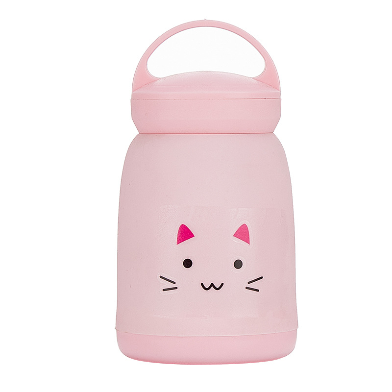 Creative double-layer glass children's water cups, cute pet cups, high appearance level student portable water cups, store opening advertising gift cups Item Picture
