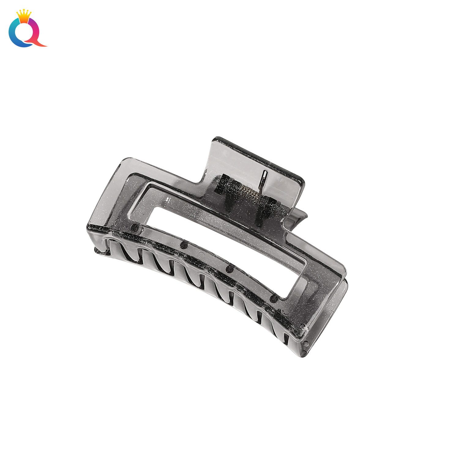 Qiyue Cross-border PC hair clips, high-end glitter grab clips, hair curls, shark clips, semi-tied hair, women's hair grabs and hair accessories wholesale Item Picture