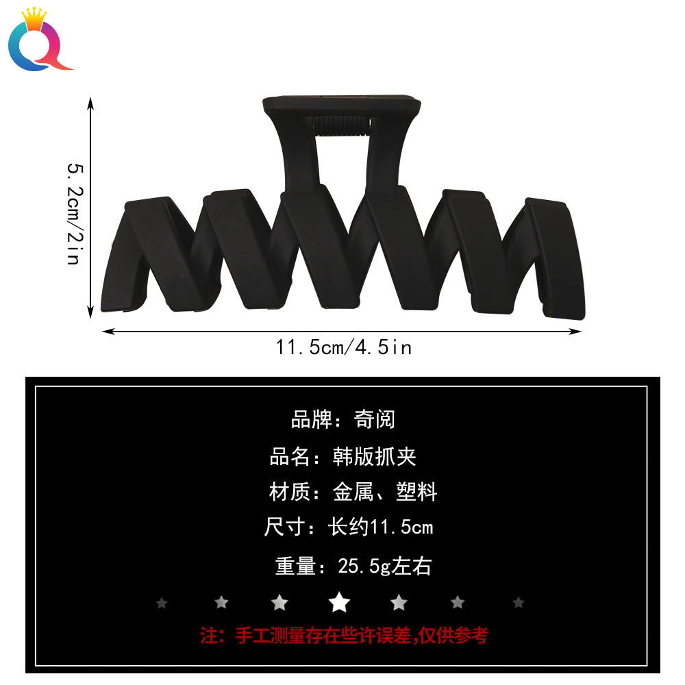 Qiyue Cross-border Simple and retro plastic hair clips, fashionable large shark clips, back of the head, updo hair clips, and headwear wholesale Application Scenario