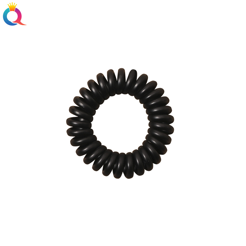 Qiyue Cute girl's Korean-style high-elasticity hair tie, matte, simple and versatile small telephone line hair band and hair accessory Item Picture