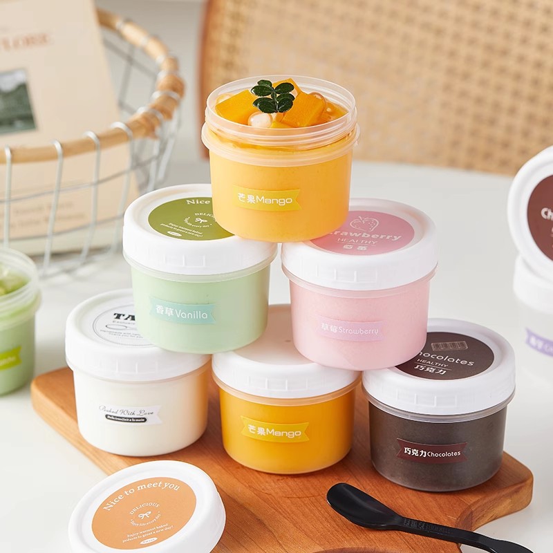 Pudding cup, Dudu Can, 100ml milk jelly ice cream, mousse cup, dry choke cold brew yogurt cup, dessert ice cream box Application Scenario