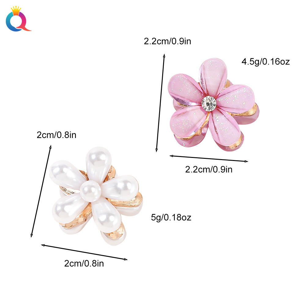 Wholesale of Qiyue's fresh and clean metal flower hair clippers, pearl hair clippers, children's bangs hair clippers and edge hair accessories Application Scenario
