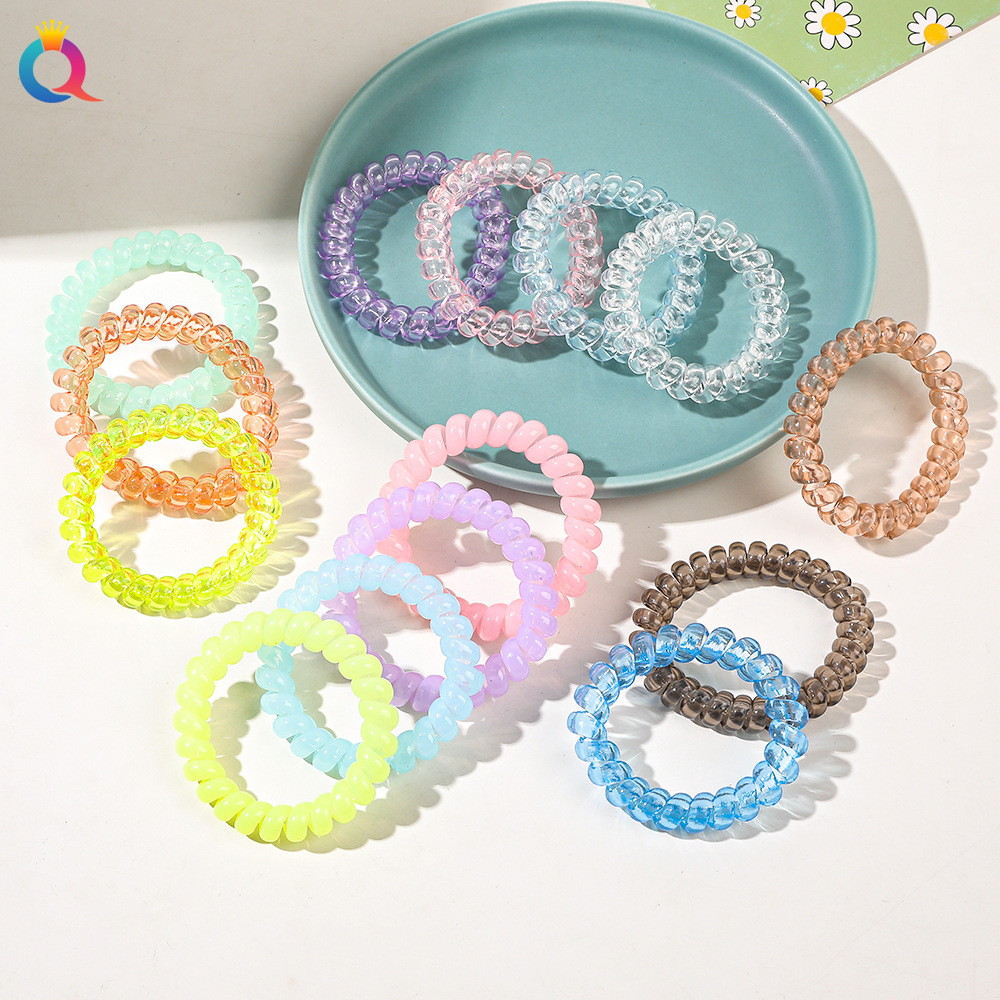 Qiyue high-elasticity telephone line hair tie, ins high appearance level hair tie, hair band, leather band, women's hair tie wholesale full figure