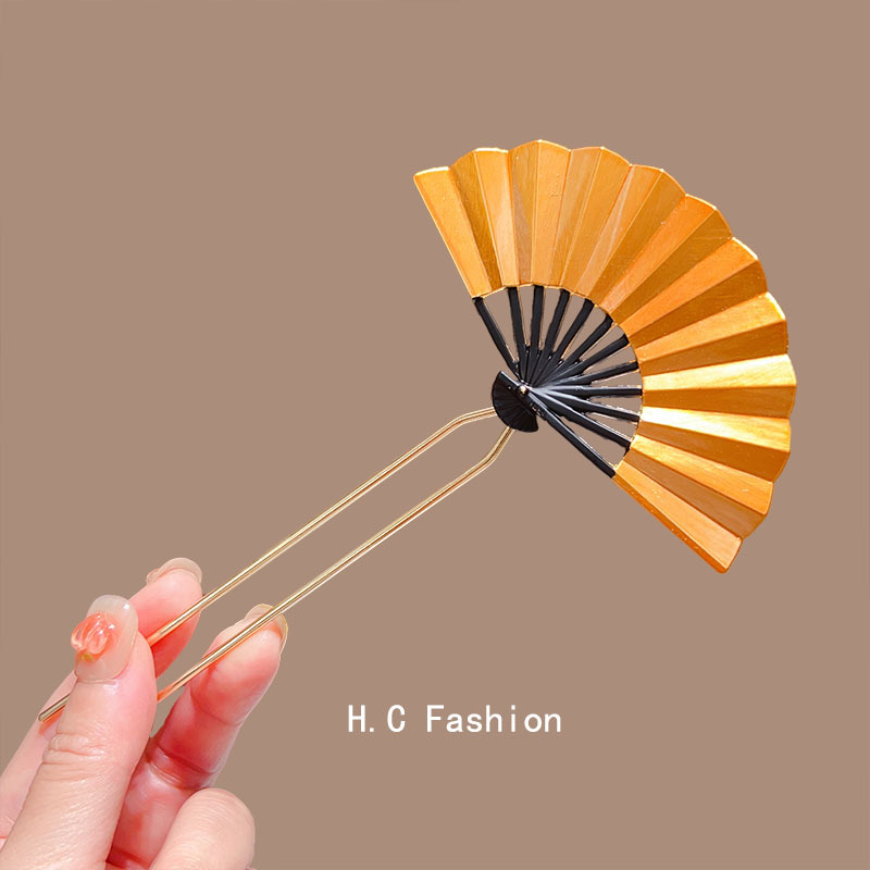 High-end new Chinese-style fan hairpins, traditional Chinese cheongsam, horse face skirt hairpins, hair accessories, ancient costume walking hairpins and other accessories Specification drawing