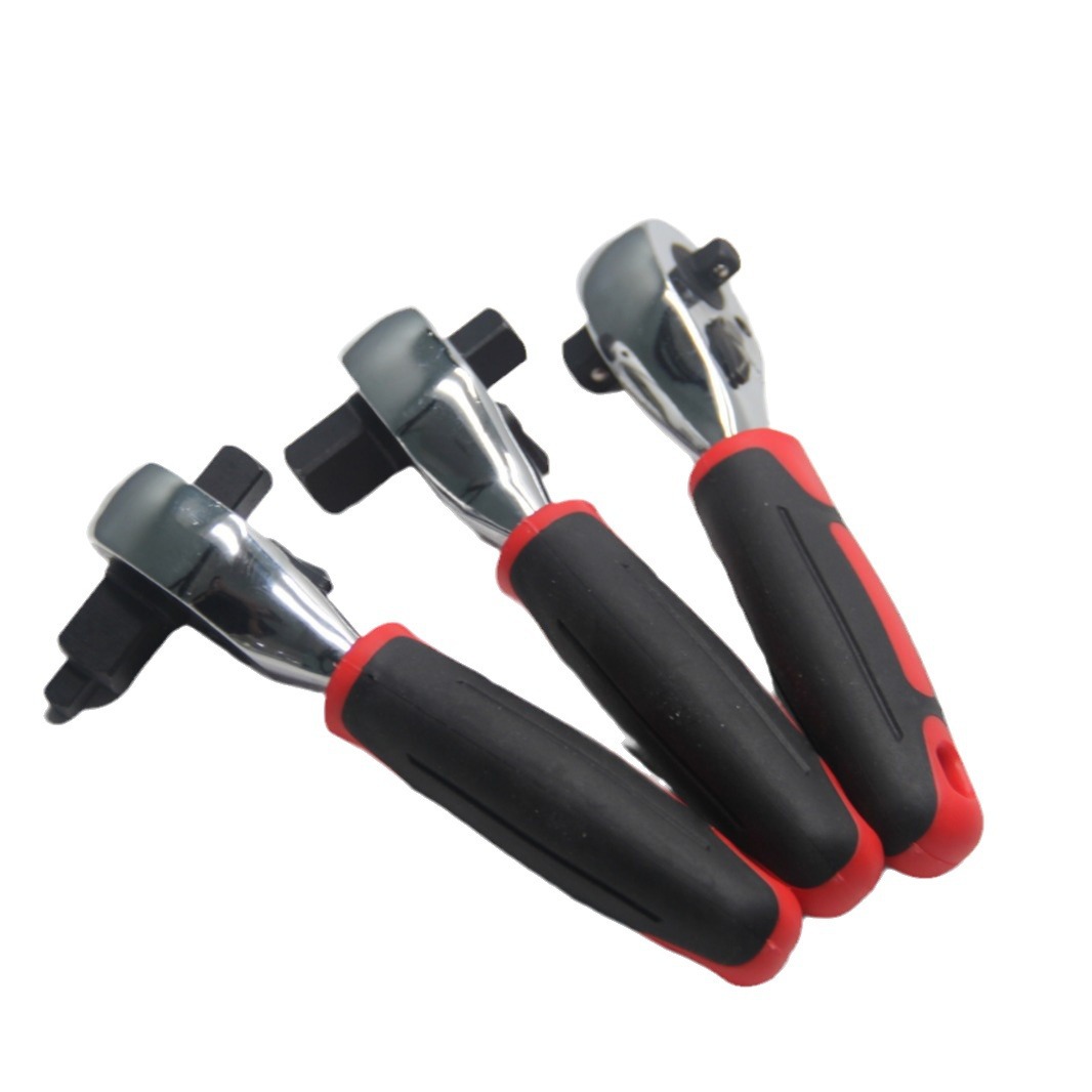 Factory direct sales of three-head three-purpose, double-head two-purpose, large, medium and small ratchet wrenches with short handles and mini sizes Item Picture