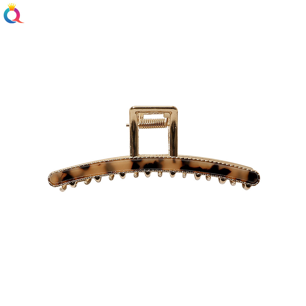 Qiyue Korean-style acetate board hair clip, alloy large grab clip headwear, women's high-end shark clip, back head plate hair clip Item Picture