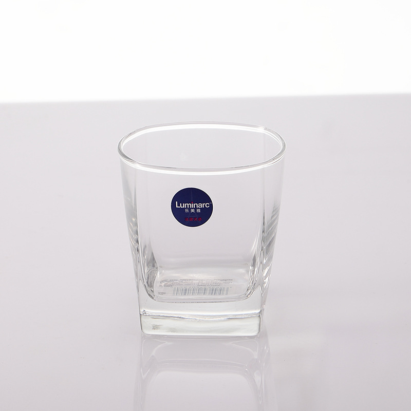 Le Meiya thick-bottomed square glass, Stellanin straight glass, heat-resistant water glass, juice drink glass, whisky glass Item Picture
