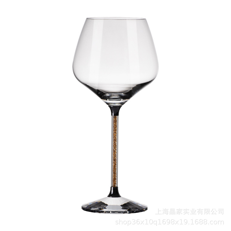Crystal glass wine glasses, diamond Burgundy wine glasses, champagne glasses, wine set, highball glasses with LOGO printing Item Picture