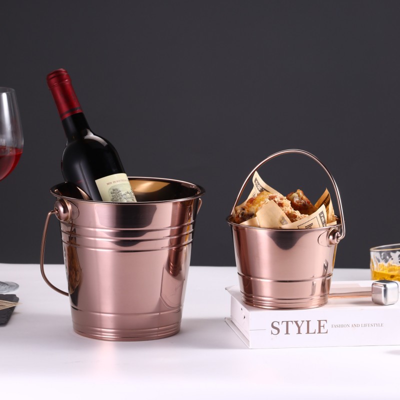 Commercial 304 stainless steel ice bucket, bar, KTV, champagne, beer, wine, hotel supplies, snack bucket, popular ice bucket factory Specification drawing