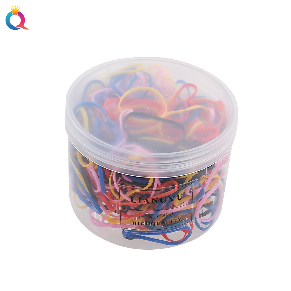 Qiyue disposable rubber band thickened and enlarged hair band, hair tie, strong pulling, no breakage, no damage to hair, hair tie wholesale Item Picture