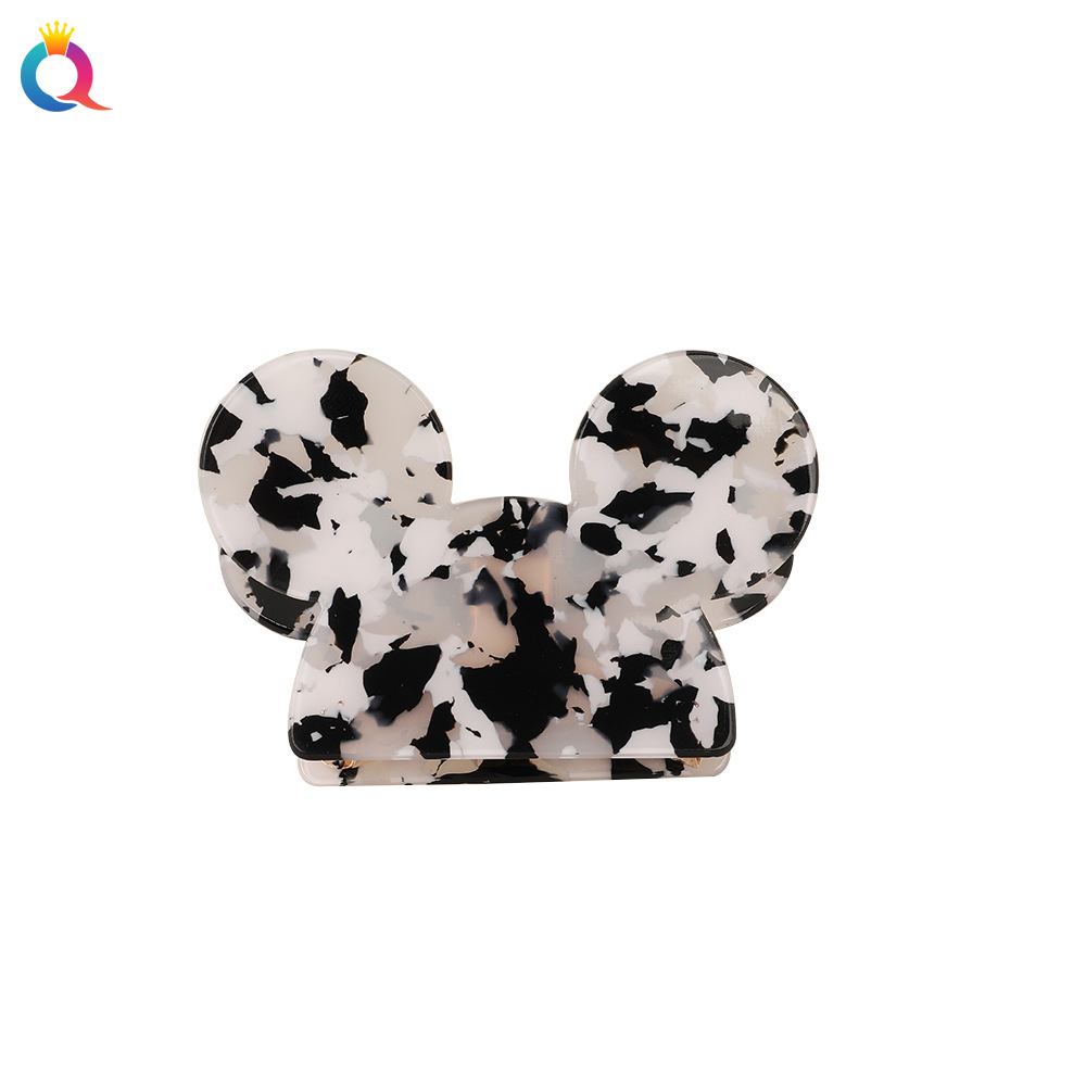 Qiyue Cross-border Acrylic Cartoon Mickey Hair clips, fashionable back head updo hair clips, shark clips, hair accessories wholesale Item Picture