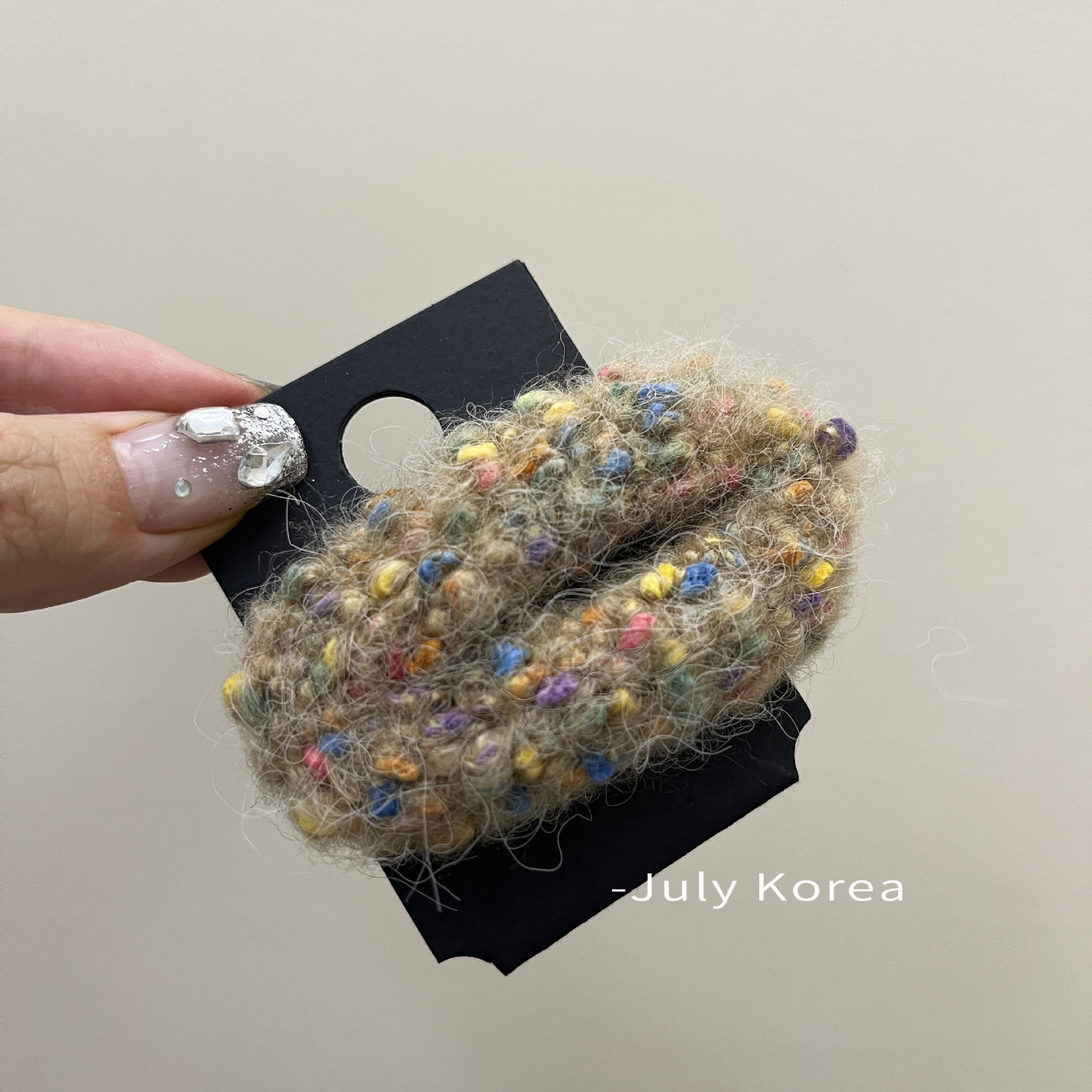 Christmas-style bb clips, colorful woolen hair clips, retro female bye-bye clips, popular bangs clips, hair clips, ins side clips details Picture