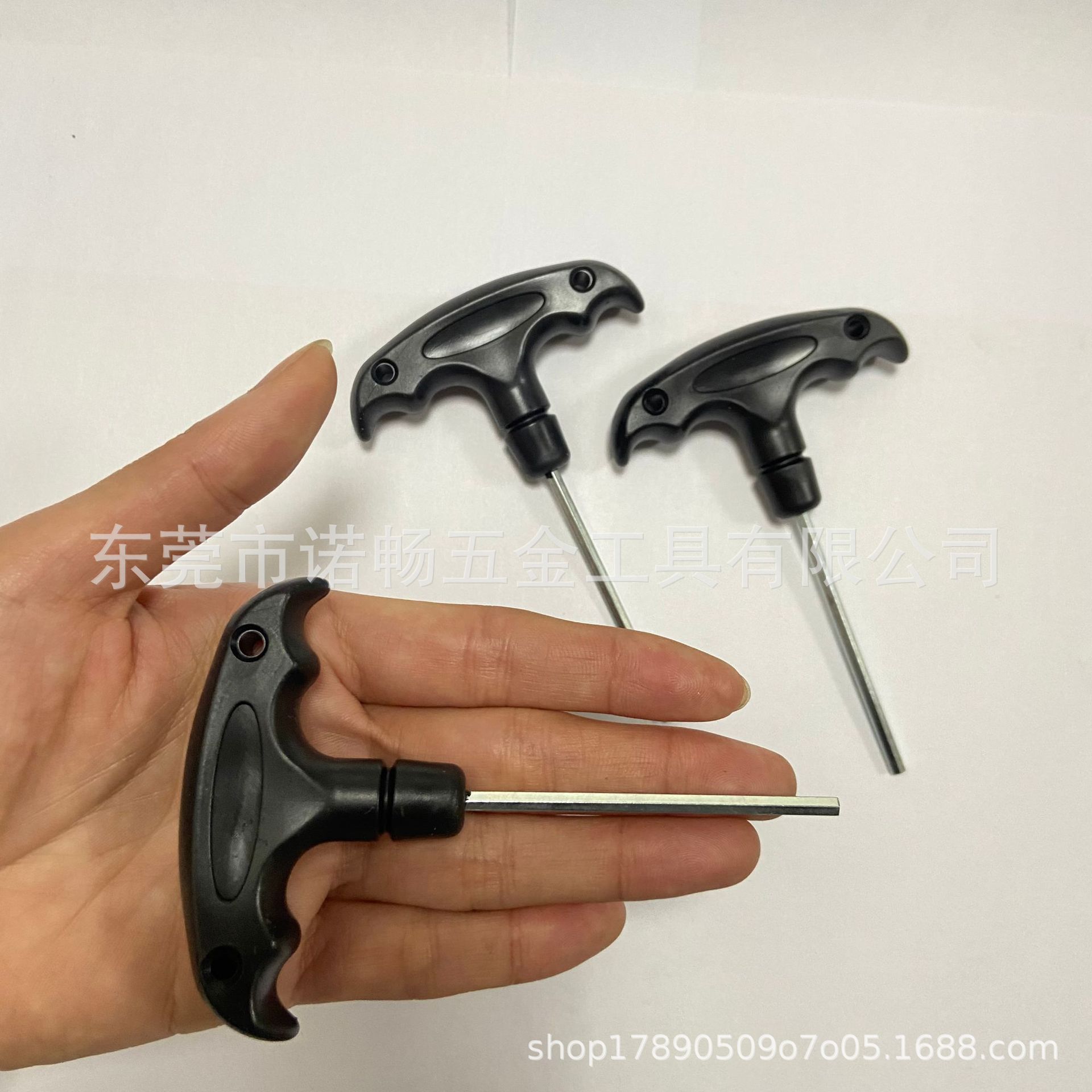 T-shaped hex socket wrench, flat head hex key wholesale, plastic handle hex socket screwdriver, metric hex socket Specification drawing
