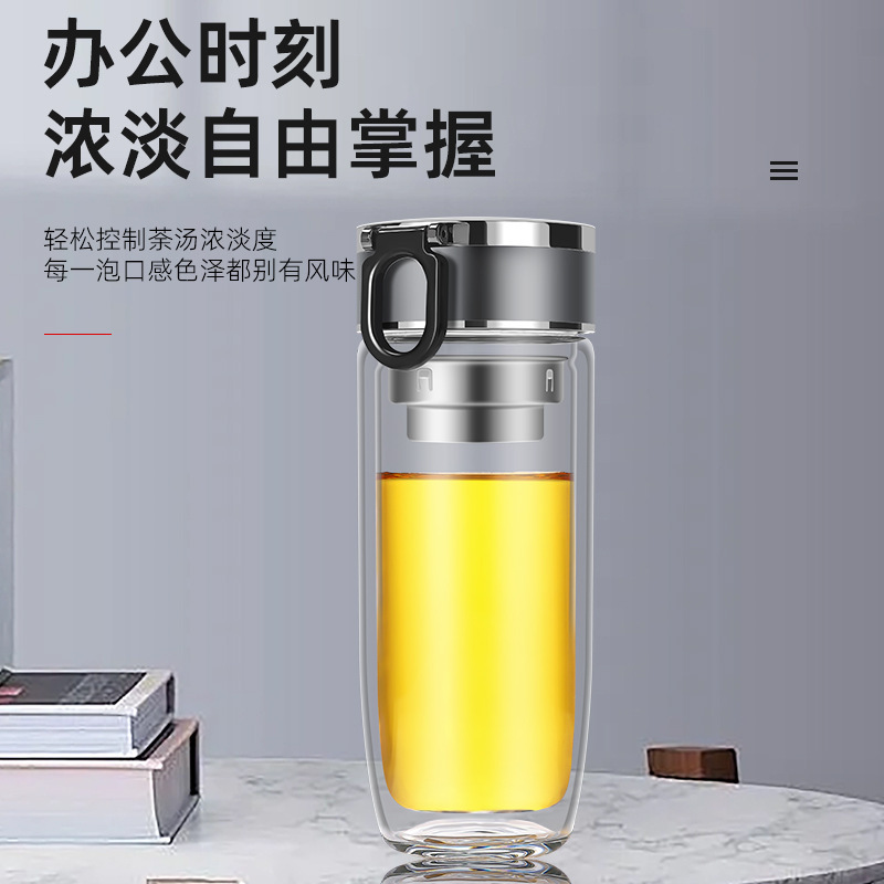 Wholesale of new ring goose egg cups, tea-water separation cups, double-layer thickened glass business cups, and high-temperature resistant water cups Application Scenario