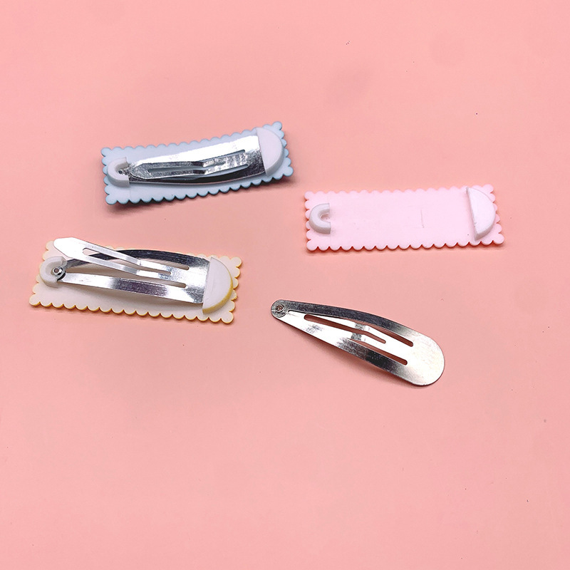 Korean style influencer ins side bangs clips, candy-colored hair clips, DIY handcrafted hair clips, high ponytail clips, bb clips Specification drawing