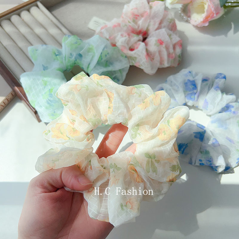 A fresh and sweet large intestine hair tie for women, a new versatile and simple bun hair band accessory Specification drawing